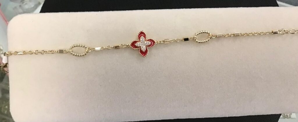 Pulsera Trébol Rojo