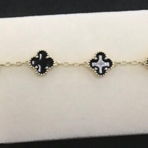 Pulsera Trébol Negro Clásico