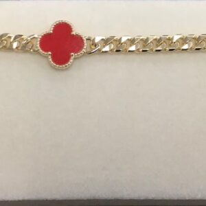 Pulsera Trébol Rojo Cubana