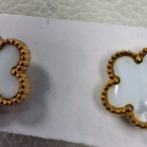 Aretes Trébol Blanco Classic