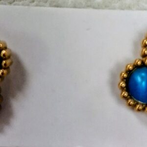 Aretes Trébol Azul Royal